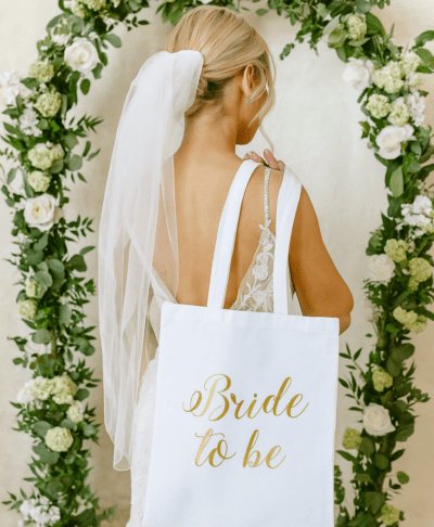Personalised Bride To Be canvas bag for hen parties and bridal showers