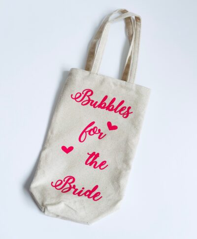 Personalised bottle bag with custom text