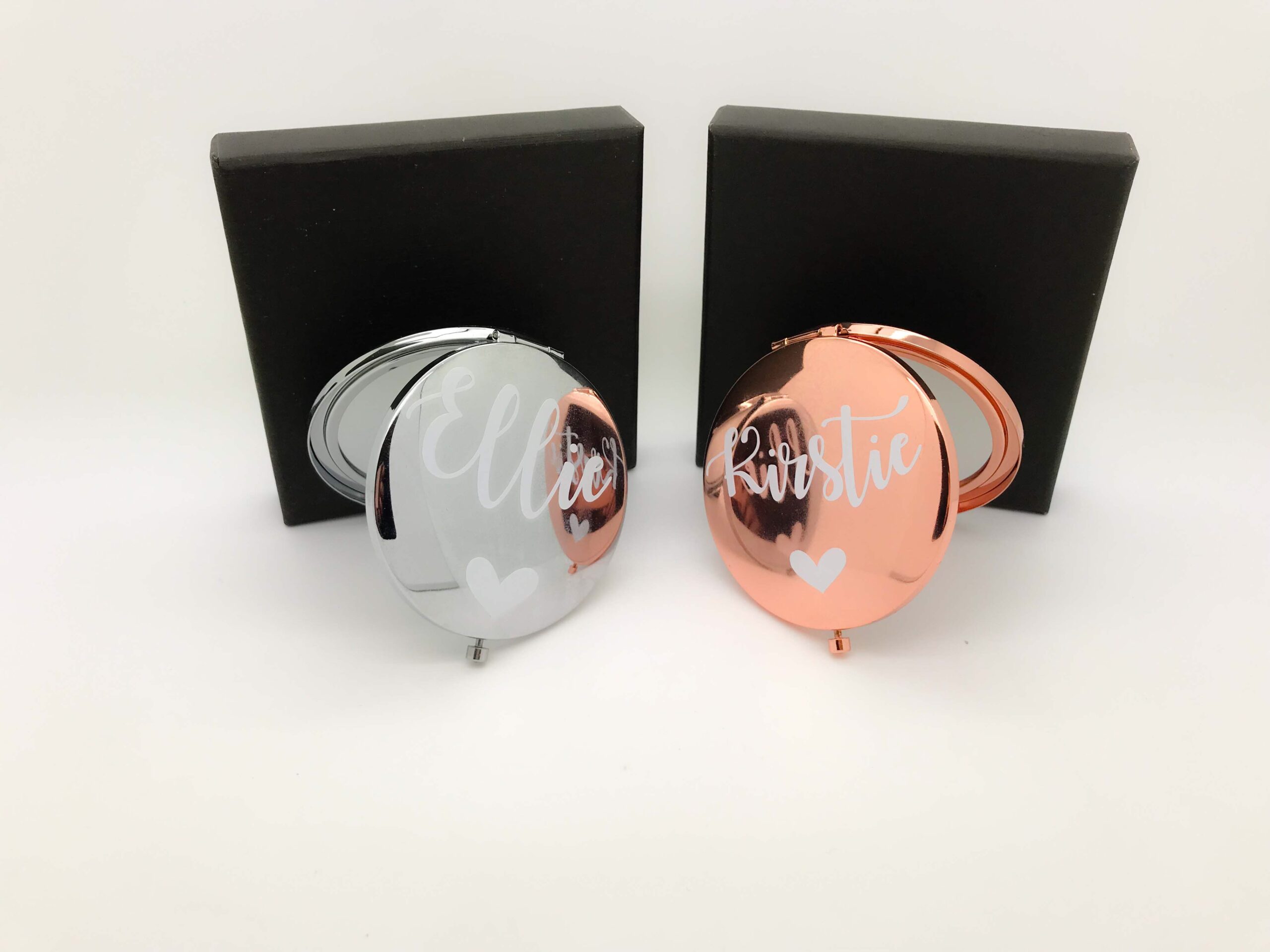 Personalised cosmetic mirror with custom personalisation