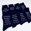 Personalised wedding socks for groom, bride and bridal party