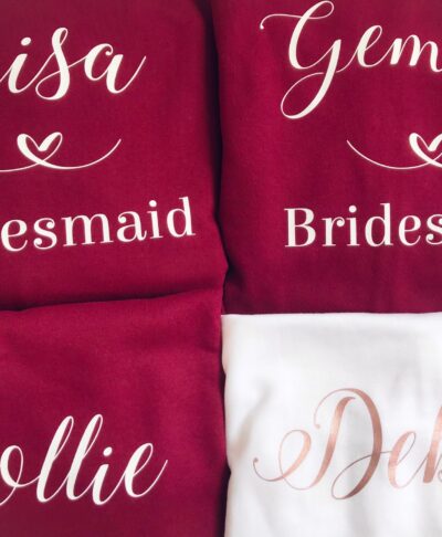 personalised bridesmaid hoodie