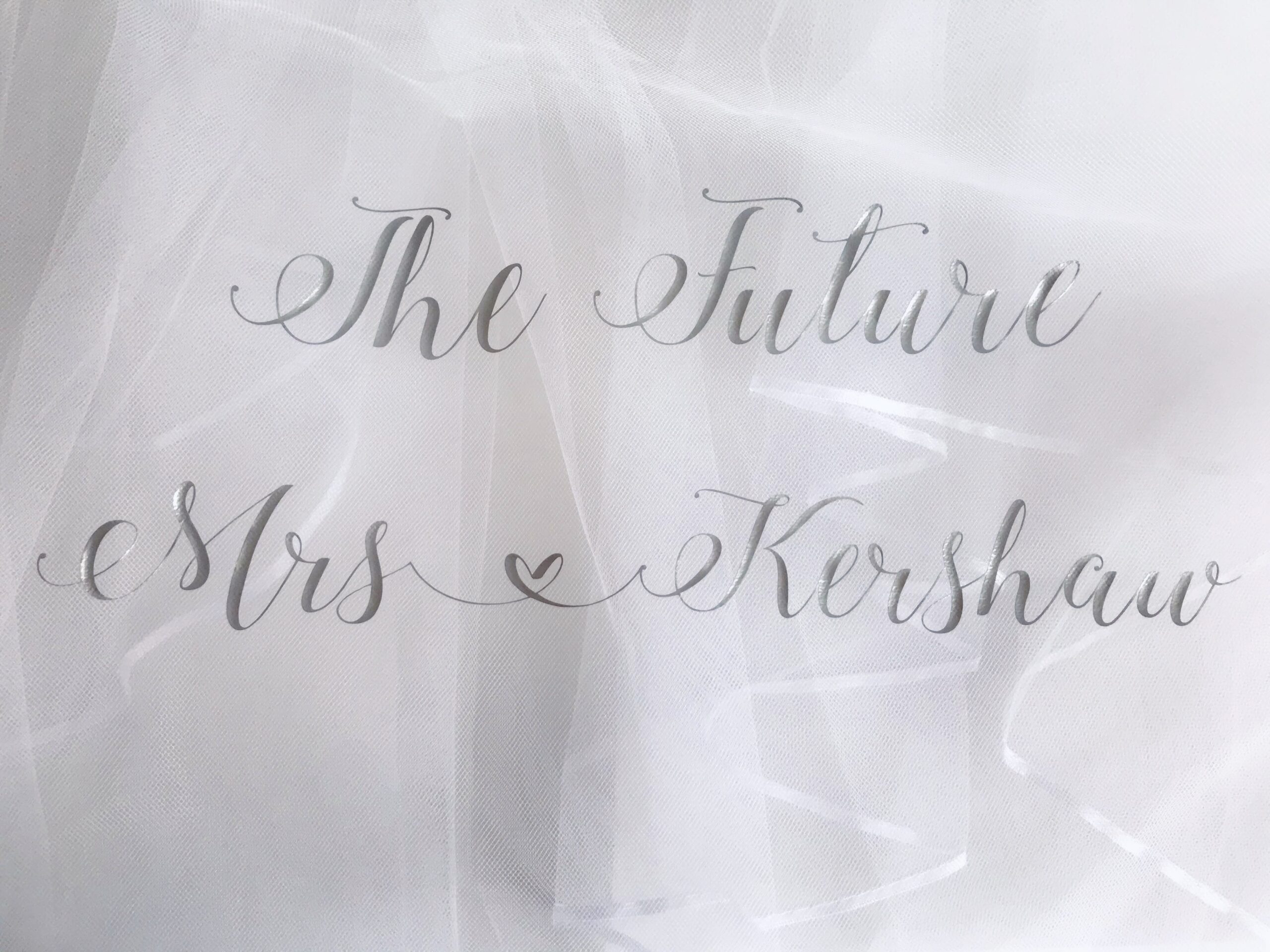 veil for hen do with personalised text