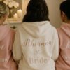 Personalised women’s fit bridesmaid hoodie in soft cotton, custom printed with name or wedding role – perfect bridal party gift and keepsake.