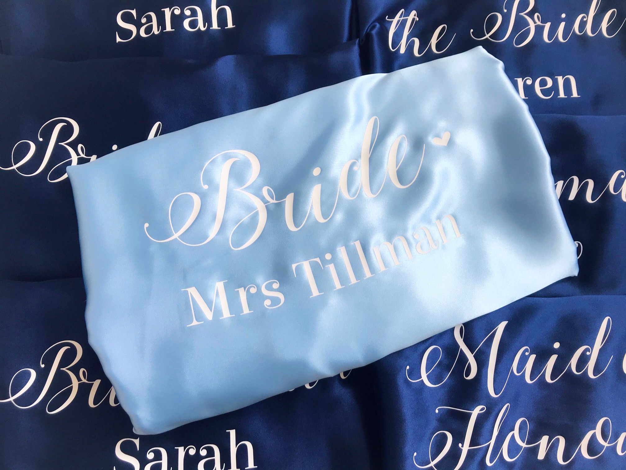 personalised wedding role robe