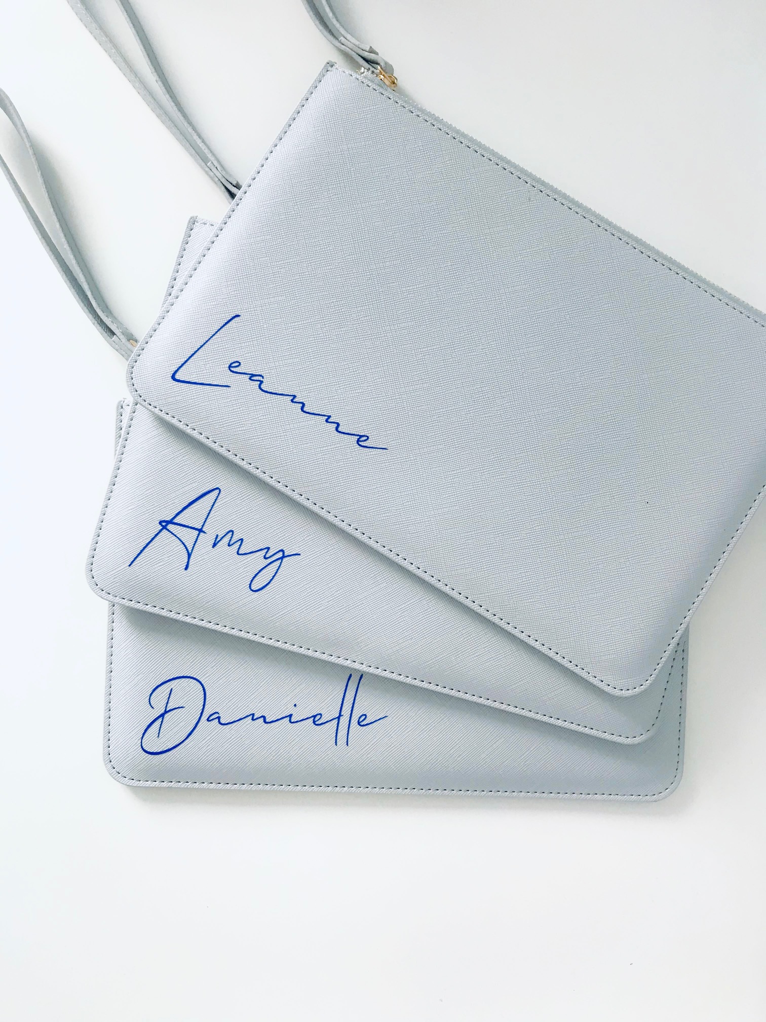 grey bridesmaid clutch bags
