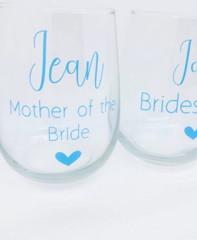 personalised stemless wine glass