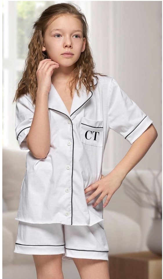 childrens personalised monogram cotton pyjamas