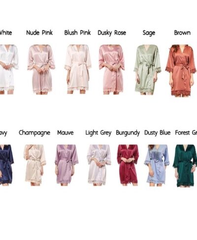 satin lace robe