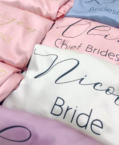personalised satin robe