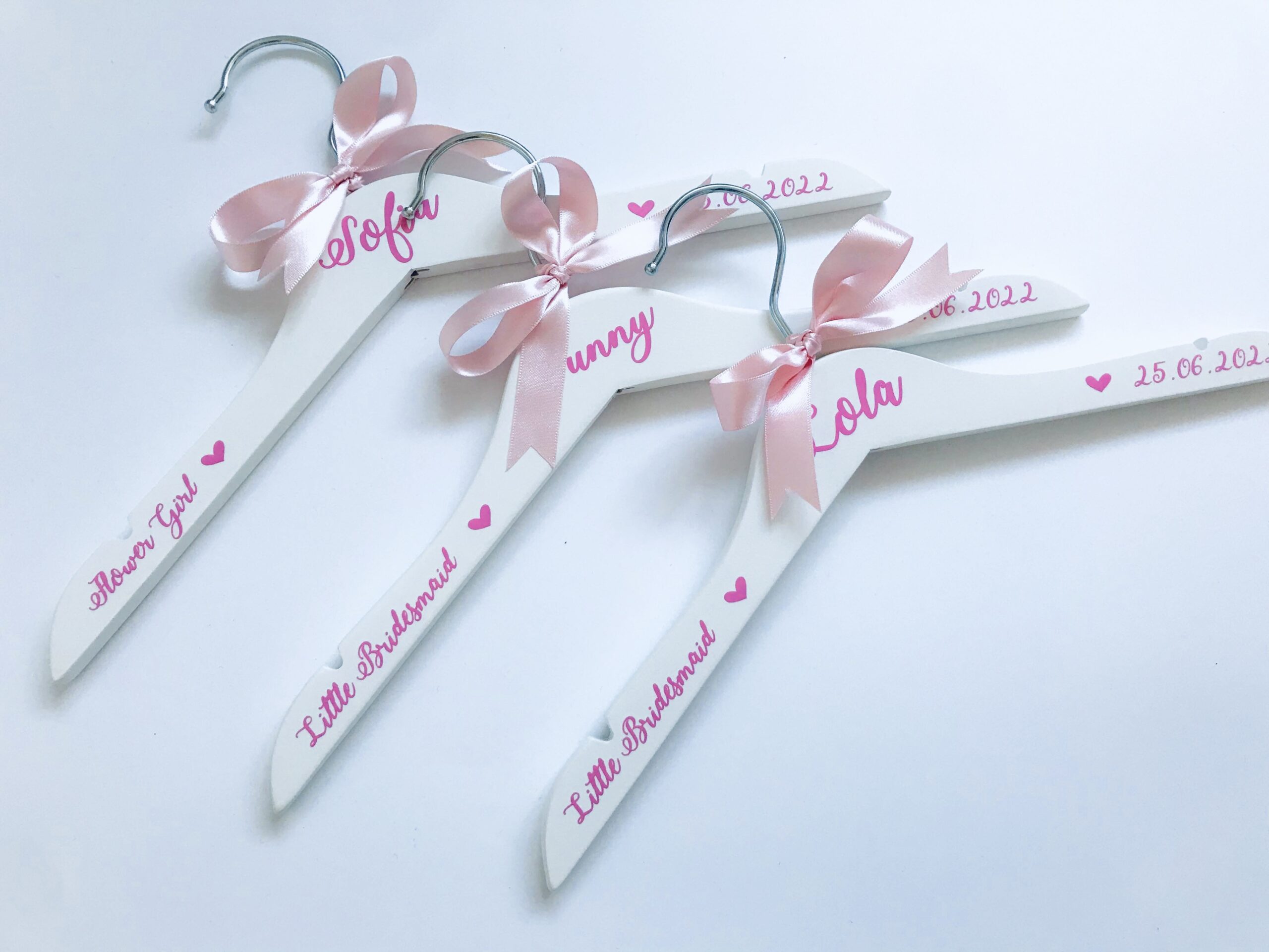 personalised flower girl hangers