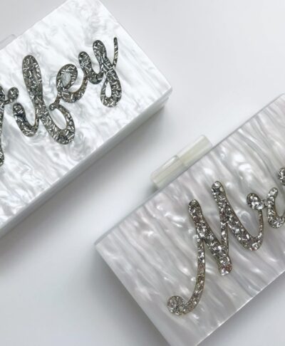 wifey pearl clutch bag