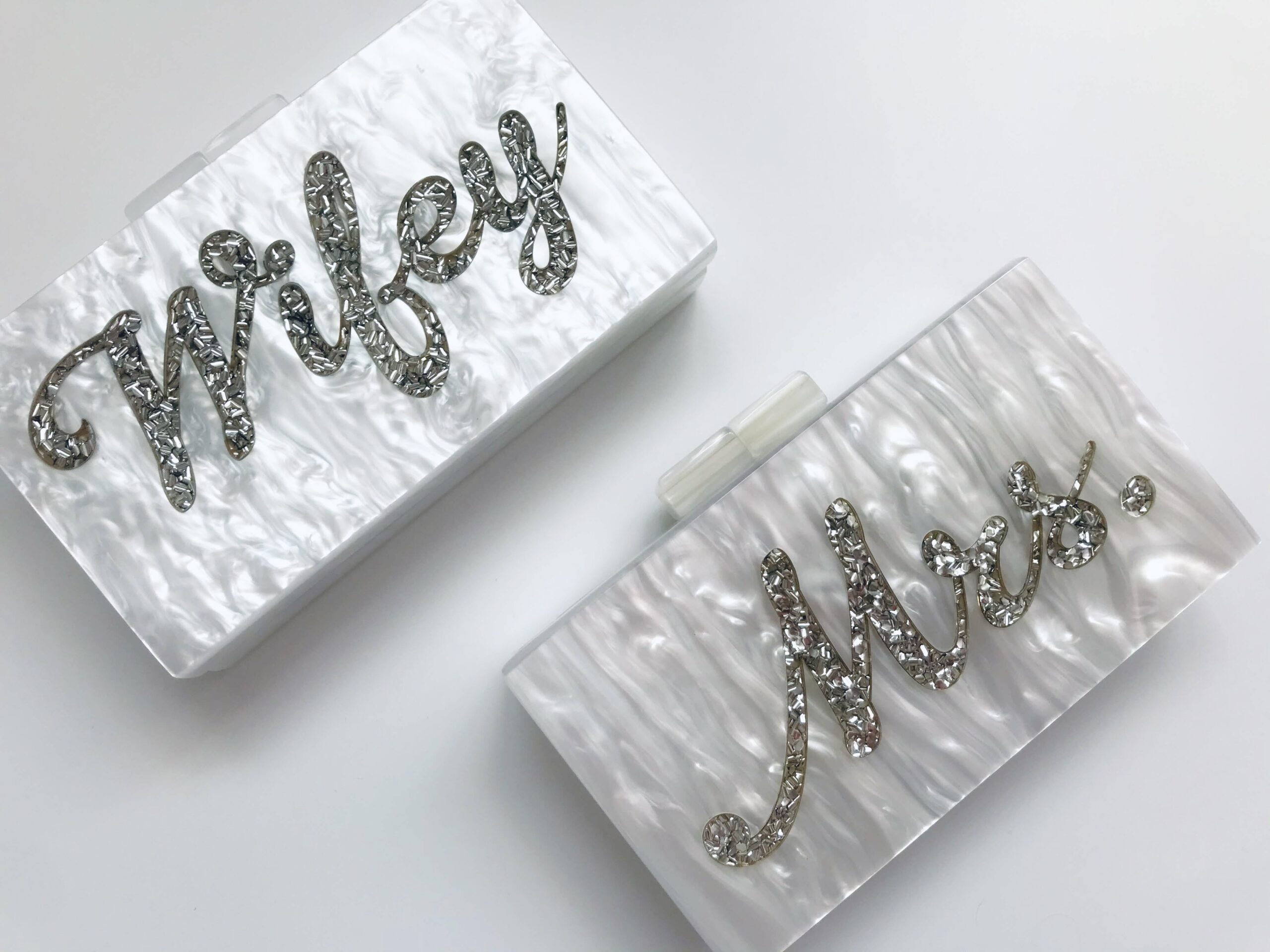 wifey pearl clutch bag