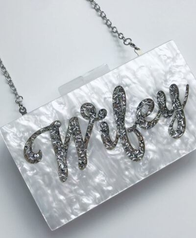 wifey pearl clutch