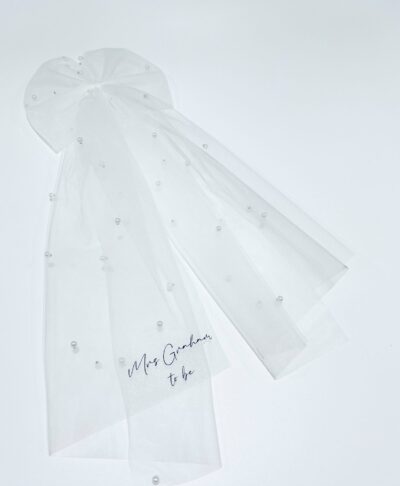 Personalised Pearl Bow Veil
